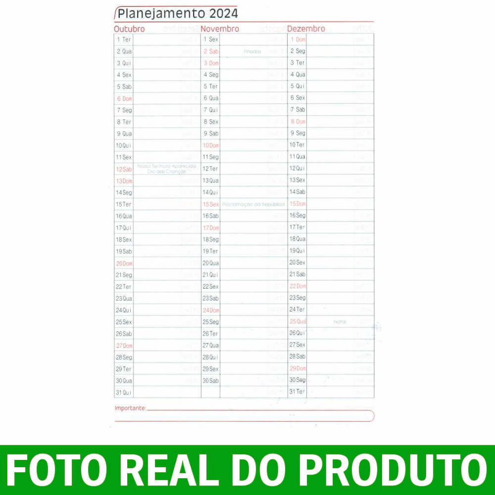AGENDA 2024 /AGENDA DIÁRIA /CAPA COUCHÊ 150G NO PAPEL PARANÁ 2MM / 150X210MM - Image 6